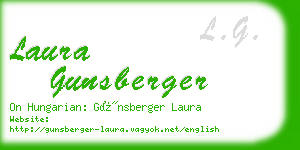 laura gunsberger business card